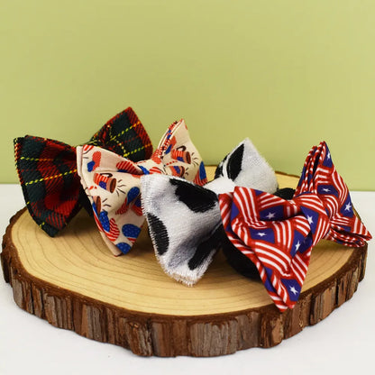 FANCY CAT / Collar Bow Set Personalized (FREE ENGRAVING)