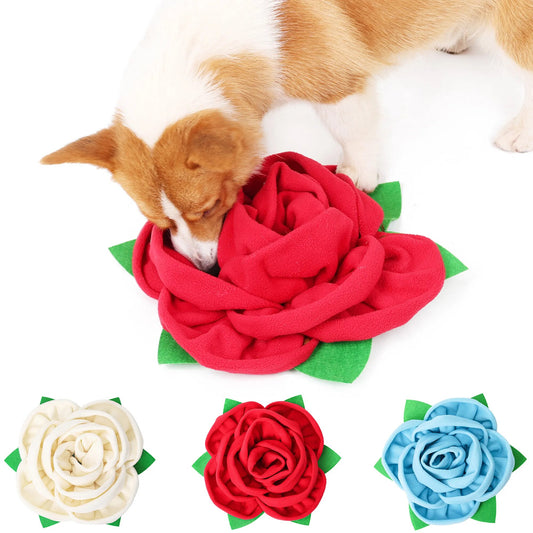 ROSE FLOWER / Slow Feeding Puzzle Bowl Toy  /  Great for Neck Exercise, Nose  Smell Training .